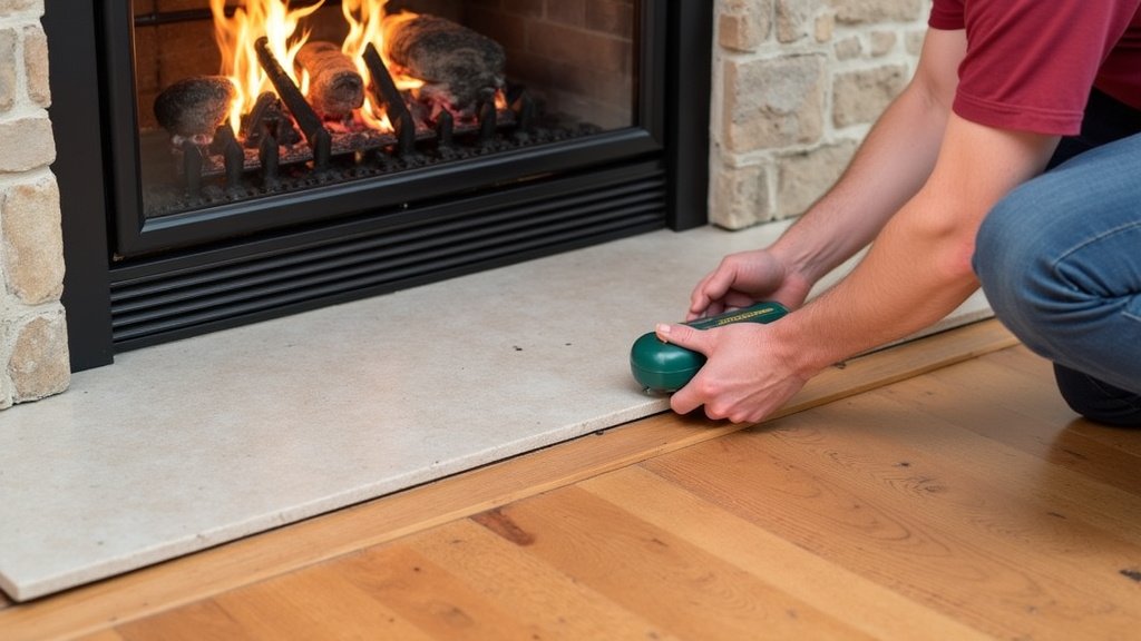 Putting Your Hearth Pad in Place